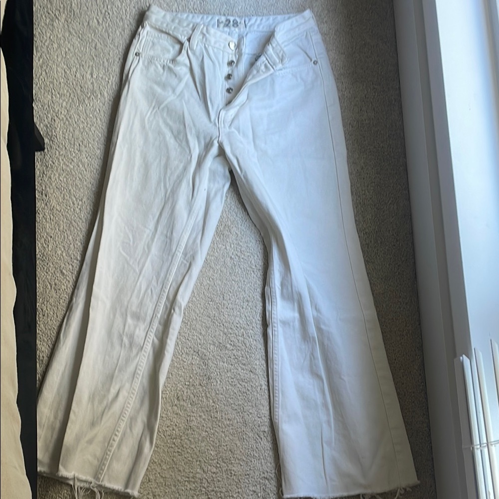 We The Free White Flare Jeans